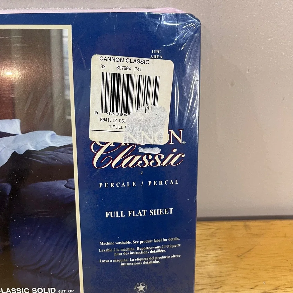 Vtg Cannon Classic Percale Full Flat Sheet Pink Solid 180 TC Made in USA NEW